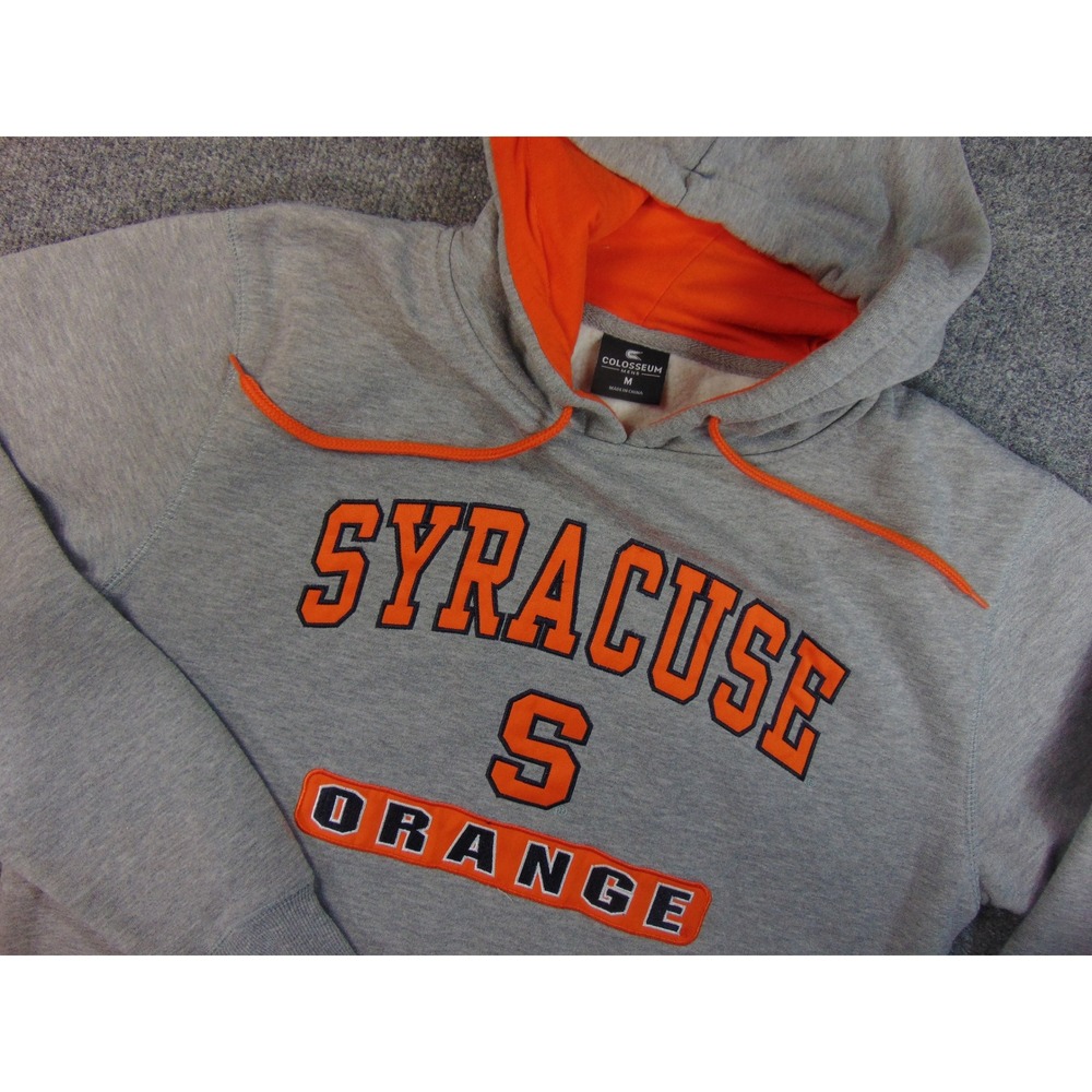 Syracuse Orange Men Hoodie Mens Med Grey Orange Sweatshirt embroidered logo